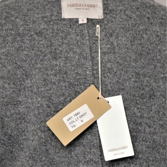 Marisa & Marie Grey Wool Blend Sweater Jacket Size S NWT - Picture 9 of 12